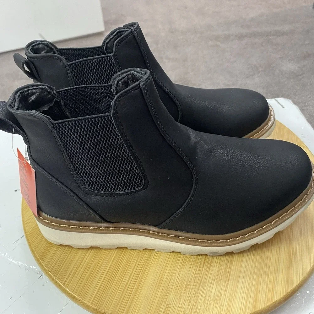 Deer Stags Jameson Junior Boys‎ shoes Boots Ankle -Black size 5M NWT